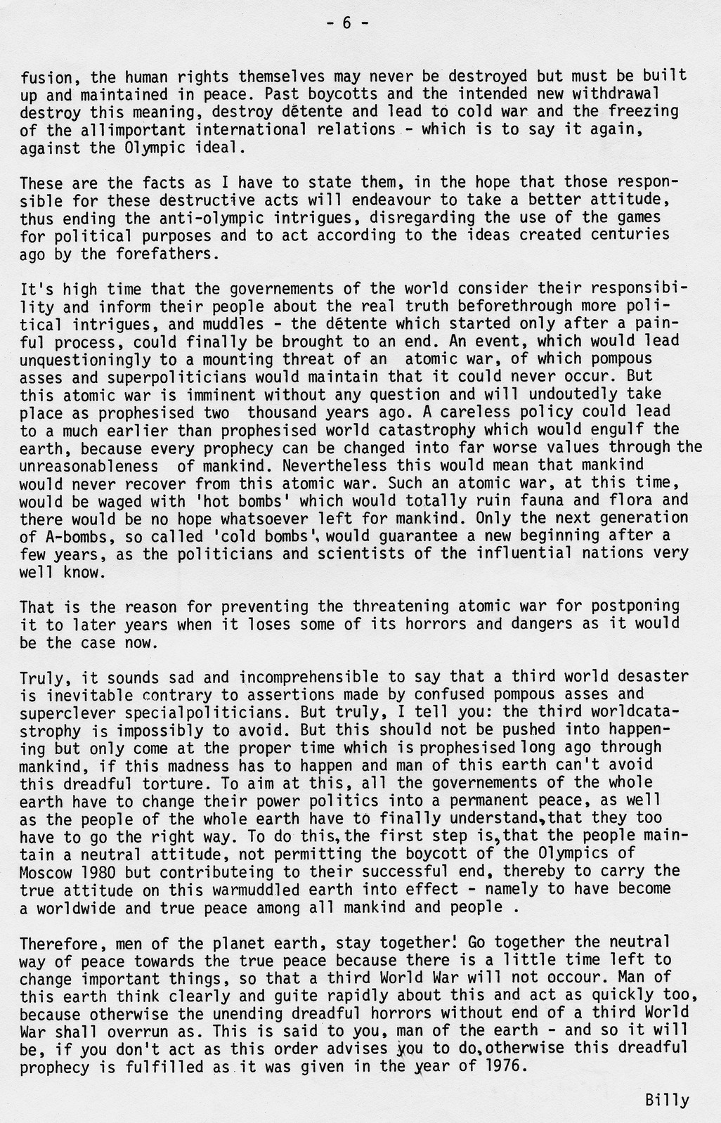 Original Letter – Page 6 of 6