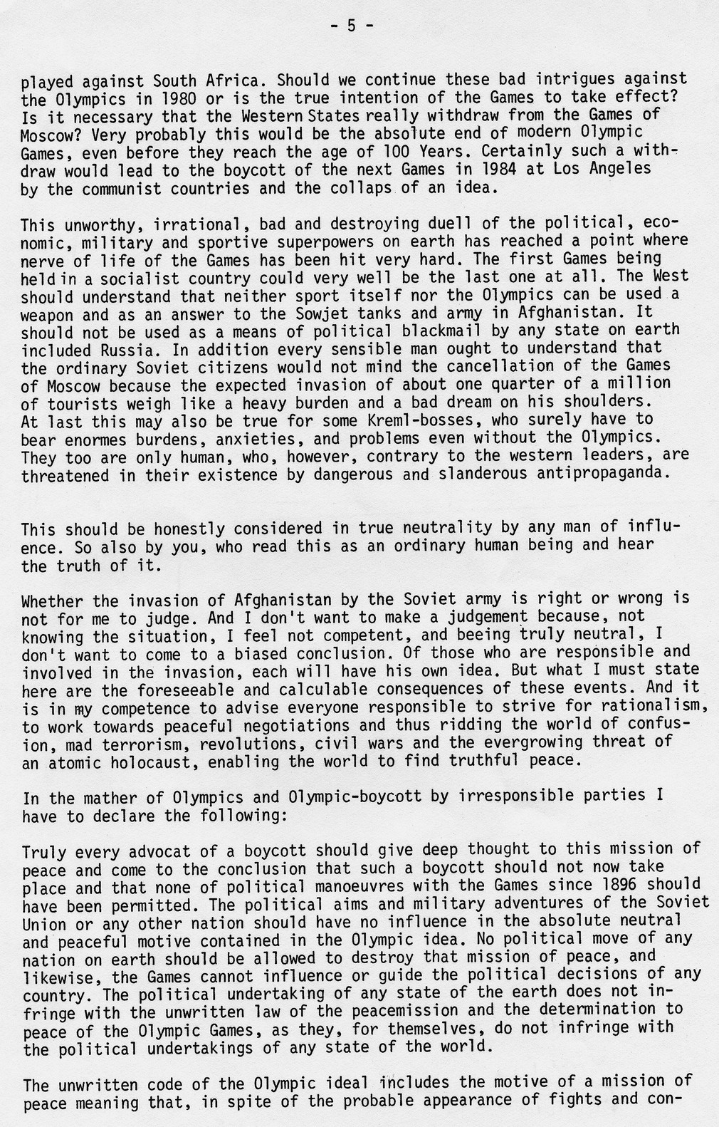 Original Letter – Page 5 of 6